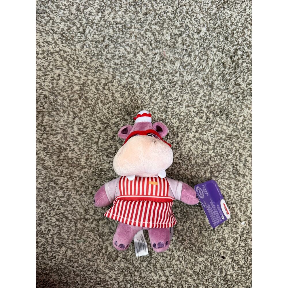 Doc McStuffins Hallie Hippo Plush Purple Red Striped Dress Mask Disney Store